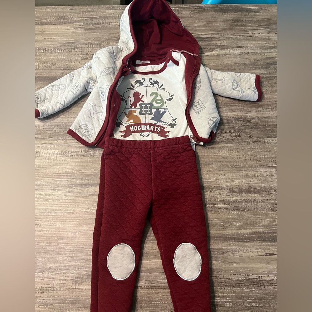 Harry Potter Matching Set with Jacket. Size 18 months.